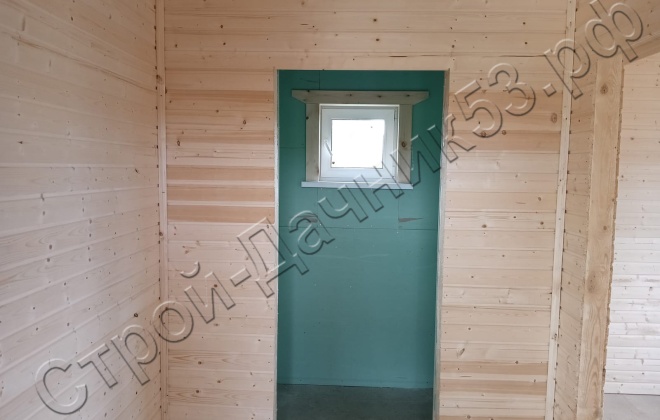 4 Каркасно-щитовой дом Д-51, 6х8м, 48 М², Московская область, Шаховской район, коттеджный посёлок Лесное озеро. (10)